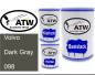 Preview: Volvo, Dark Gray, 098: 500ml Lackdose + 500ml Klarlack + 250ml Härter - Set, von ATW Autoteile West.